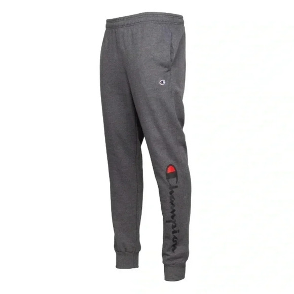 Champion Spell Out Granite Heather Gray Sweatpants Sizes 1X - 3X - Picture 2 of 11